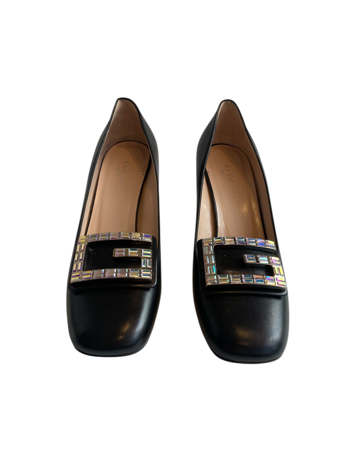 Gucci Crystal Logo Pumps - 38