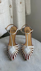 Francesco Russo Patent Leather Cage Strappy Pointed High Heel Sandals - 38.5