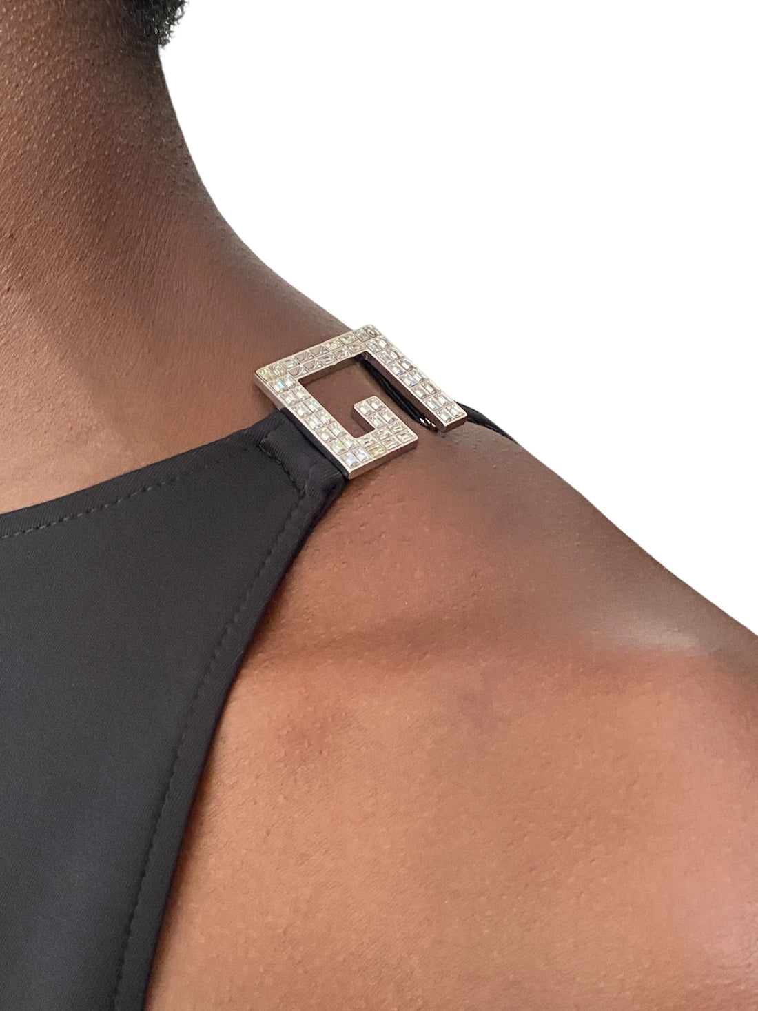Gucci Black Crystal Logo Swim/ Bodysuit - S