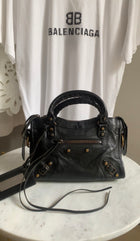 Balenciaga Black Leather Mini Classic City Bag