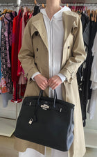 Hermes Birkin 40 Noir Black Togo Leather PHW Bag