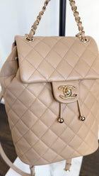 Chanel Beige Caviar Leather Urban Spirit Backpack GHW