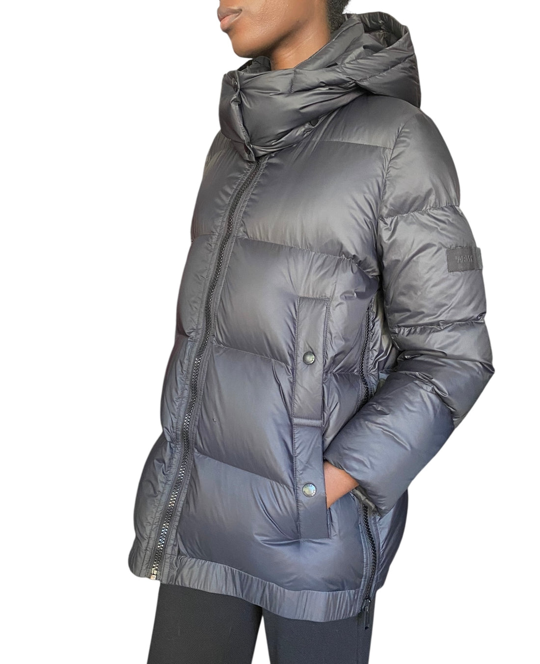 Yves Salomon Army Black Down Parka - 34 / XS