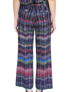 Missoni Multicoloured Sequinned Embellished Chevron Striped Knit Trousers - IT 42 / US 6
