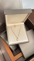 Bvlgari Bvlgari Mini 18k Rose Gold Mother Of Pearl Pendant Necklace