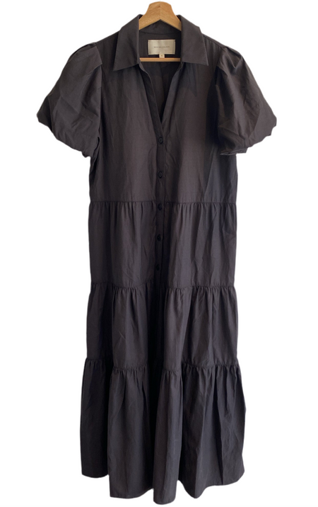 Brochu Walker Puff Sleeve Tiered Dress - M