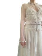 Givenchy Ivory Mesh Pearl Gown - 6/8