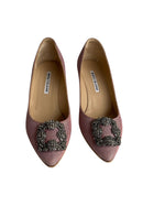 Manolo Blahnik Pink Hangisi Glitter Heel - 38