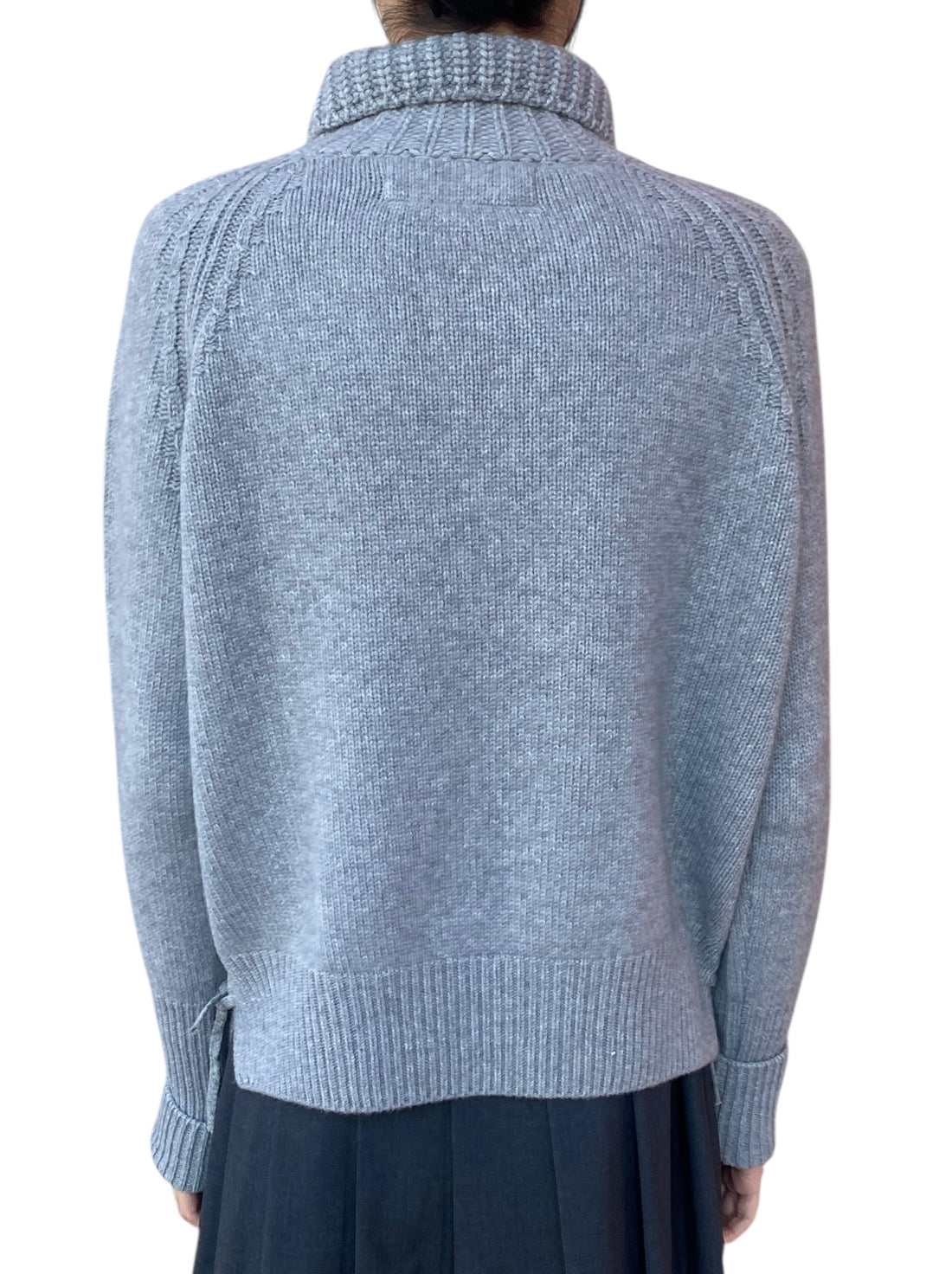 Ermanno Scervino Grey Cashmere Tie Front Sweater - 42 / US 6-8