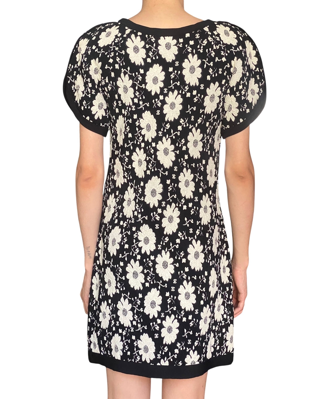 Chanel Black 2014 Cruise Knit Camellia Mini Dress - FR38 / US 4-6