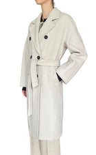 Max Mara Ivory Wool & Cashmere Madame Coat - US 4