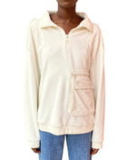 Louis Vuitton Ivory Logo Pocket Quarter Zip Sweater - S