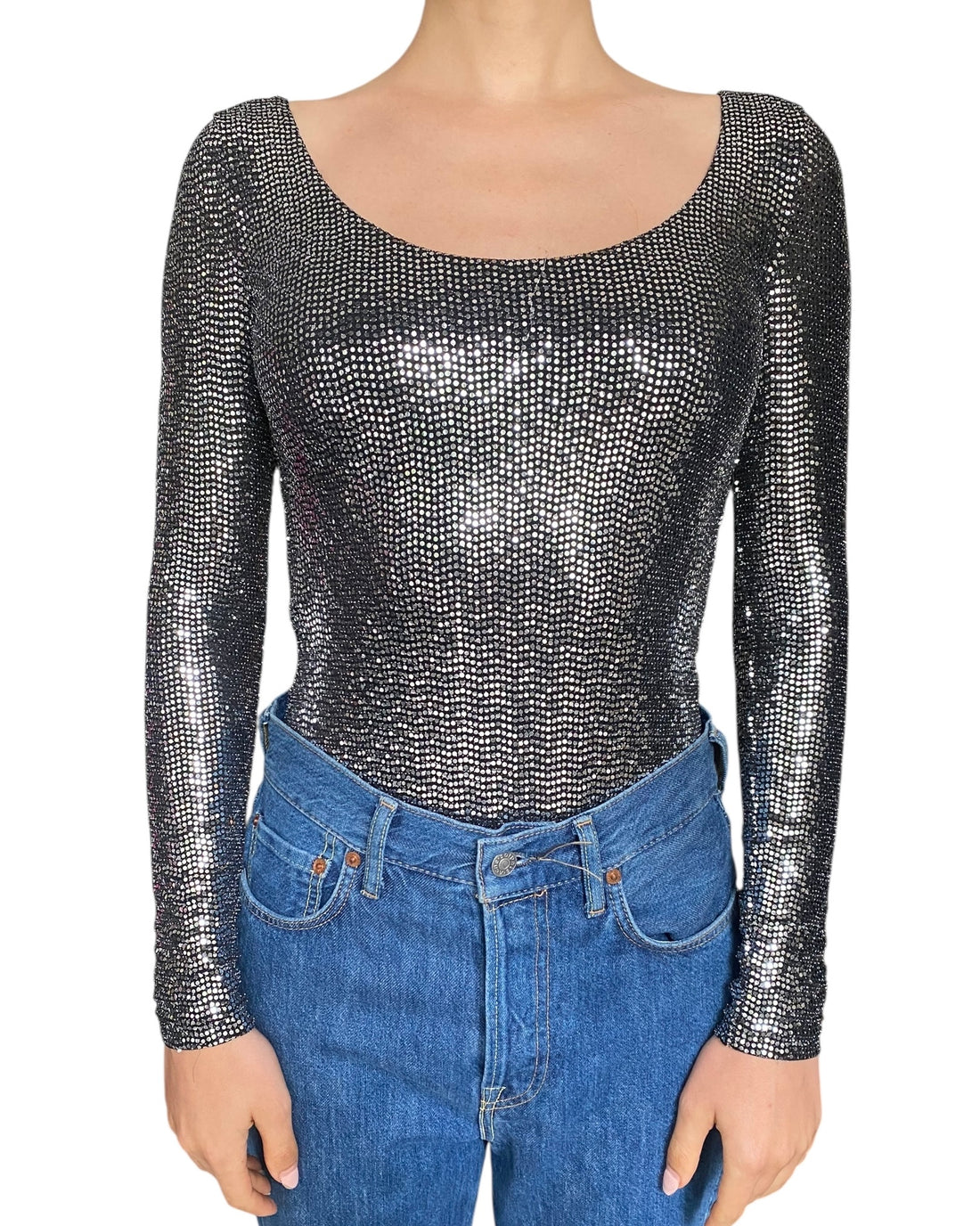 Gucci Metallic Long sleeve Bodysuit - XXS