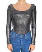 Gucci Metallic Long sleeve Bodysuit - XXS