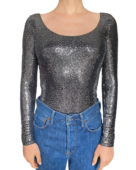Gucci Metallic Long sleeve Bodysuit - XXS