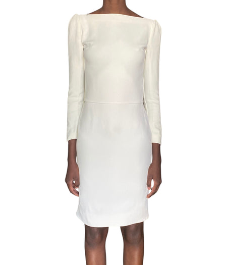 Tom Ford White Long Sleeve Backless Cocktail Dress - S / US 4