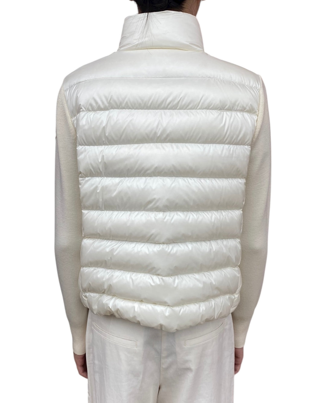 Moncler Ivory Tricot Padded Cardigan - M / US 6-8