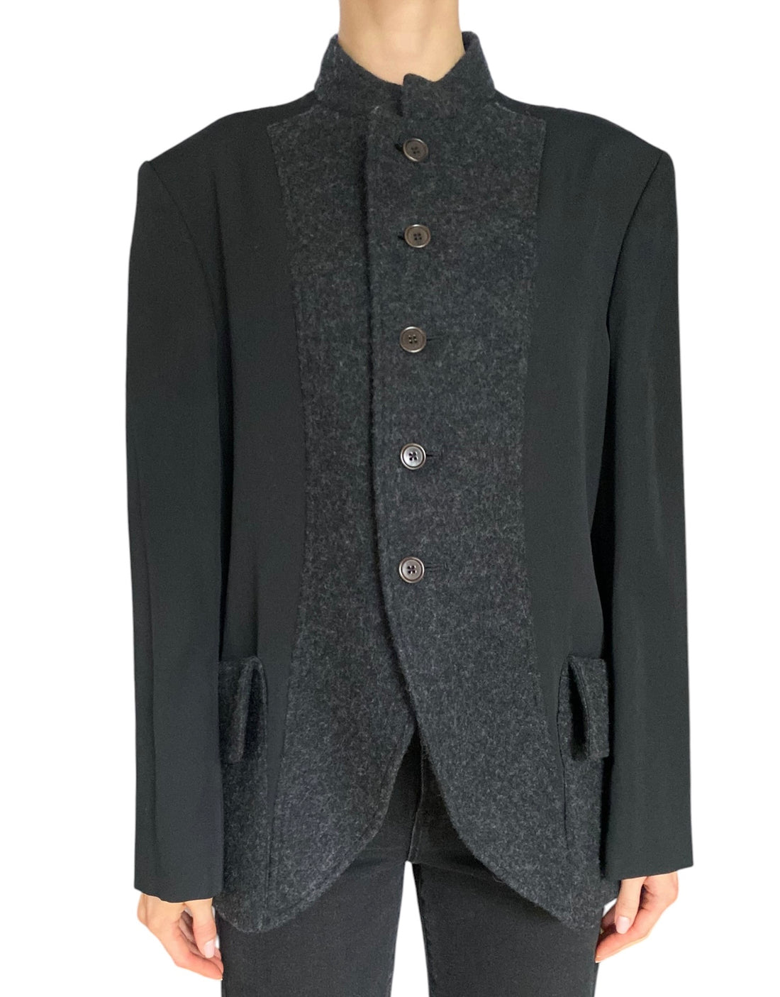 Yohji Yamamoto Homme Wool Combo Curved Blazer - JP 2 / M