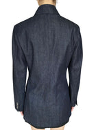 Loro Piana Dark Blue Denim “Nataniel” Button Blazer - 40 / US 4-6