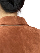 Brunello Cucinelli Rust Suede Single Breasted Monili Embellished Blazer - 44 / US 8
