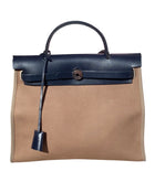Hermes Herbag Zip 31 Etoupe/Ebene Toile Officier/Hunter PHW