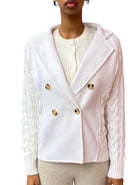 Max Mara White Micio Double Breasted Jacket - S