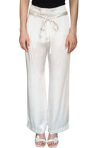 Brunello Cucinelli Ivory Satin Tie Trousers - IT 42 / US 6