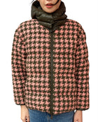 Moncler Pink Chevril Houndstooth Puffer Jacket - 1 / S-M