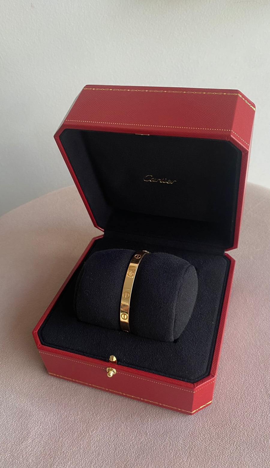 Cartier 18k Pink Rose Gold Classic Love Bangle Bracelet - 16