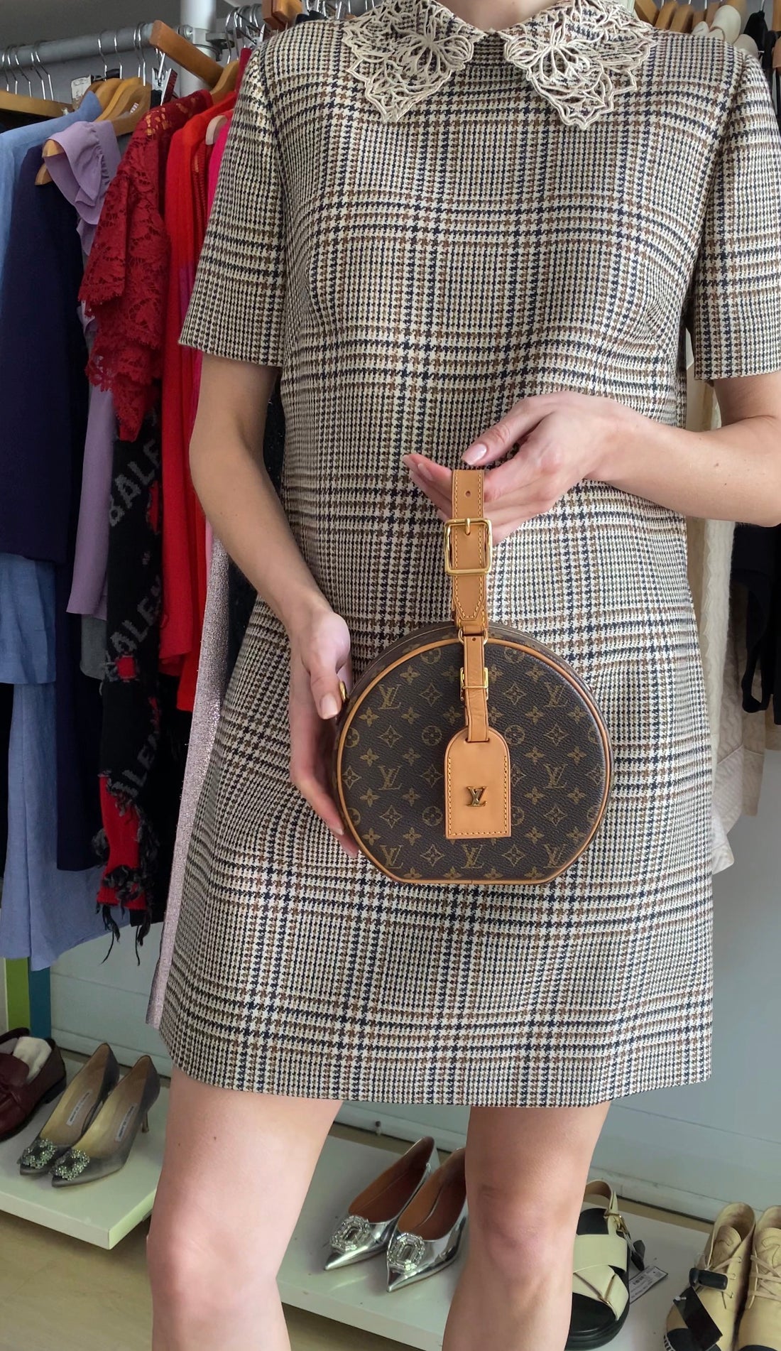 Louis Vuitton Brown Monogram Petite Boite Chapeau Box Bag