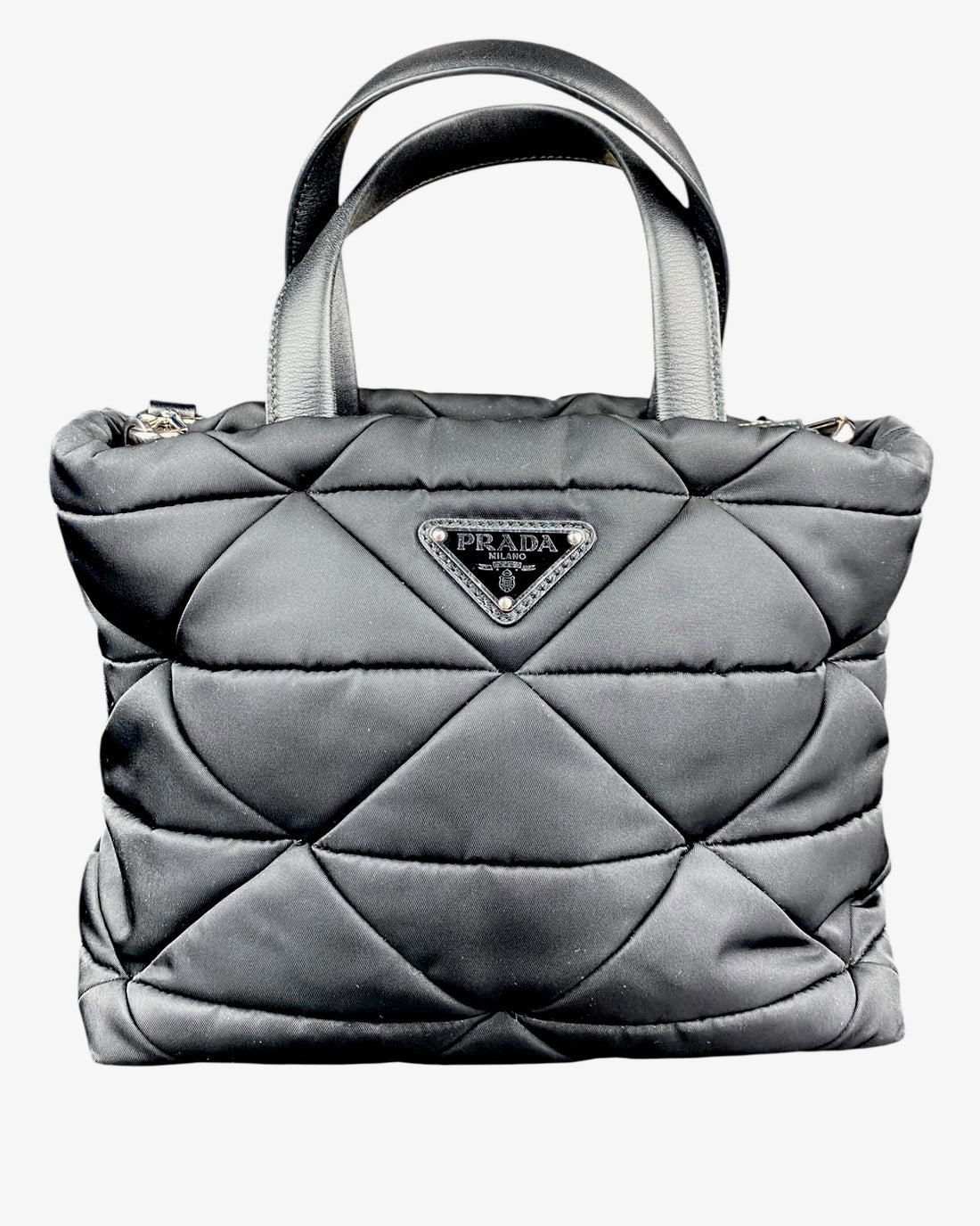 Prada Black Small Re-Nylon Padded Crossbody Tote Bag