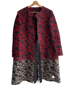 Etro Red Floral Embossed Coat