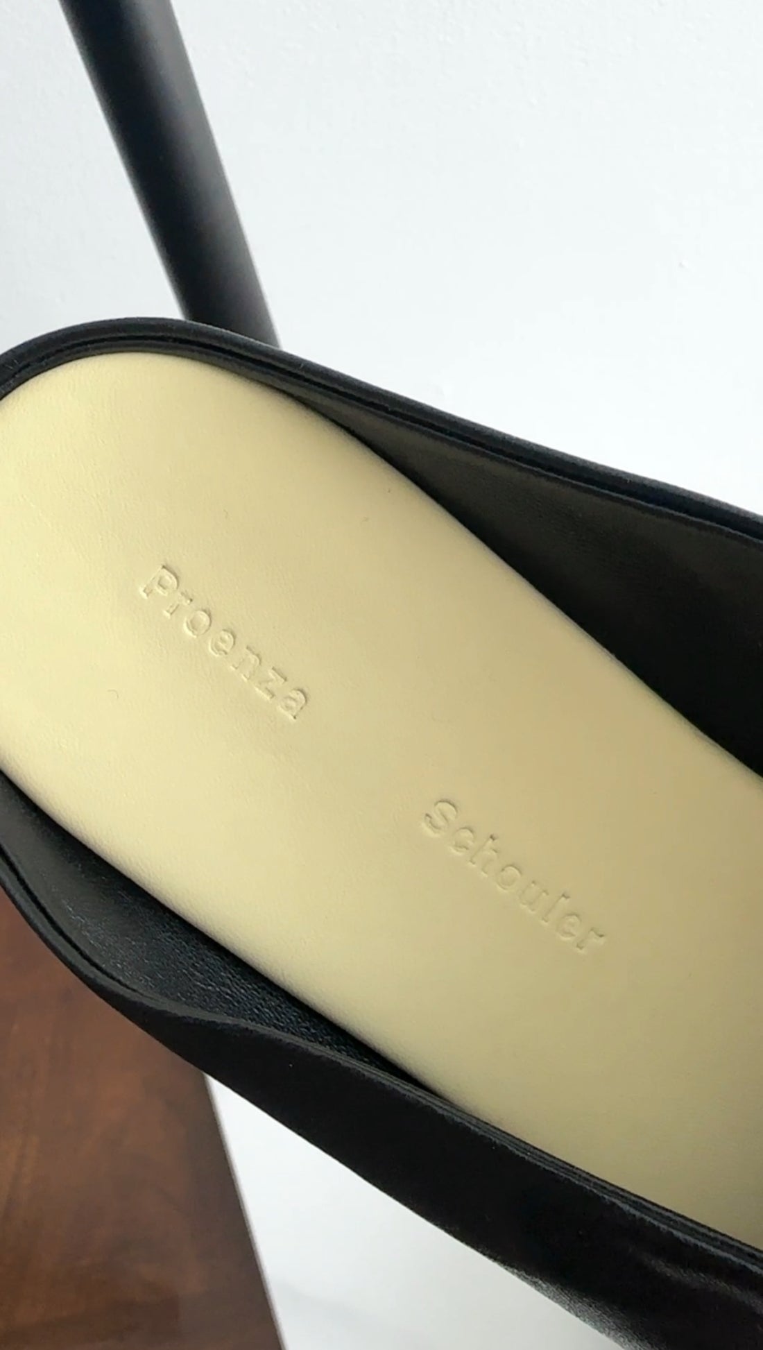 Proenza Schouler Black Leather Slip on Mules - 37