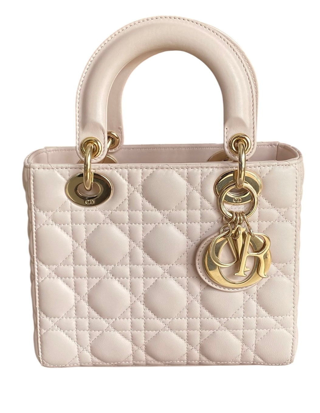 Christian Dior Blush Pink Quilted Lambskin Small Lady Dior