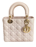 Christian Dior Blush Pink Quilted Lambskin Small Lady Dior