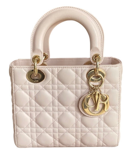 Christian Dior Blush Pink Quilted Lambskin Small Lady Dior