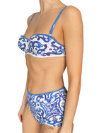 Dolce & Gabbana Majolica Print 3-Piece Bikini Short Kaftan Set - US 2