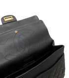 Chanel Black Leather 2.55 Reissue 277 Double Flap GHW