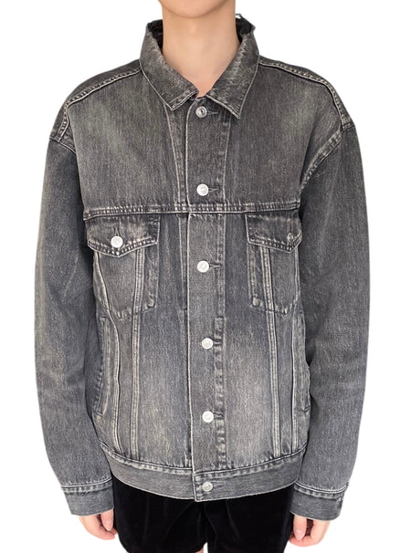 Balenciaga Grey & Red Logo Printed Jacket - 36 / US 4