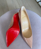 Christian Louboutin Nude Beige Patent Leather Pigalle Pump - 35.5