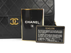 Chanel Black Vintage 1997 Quilted Leather Half Flap Push Lock Bag