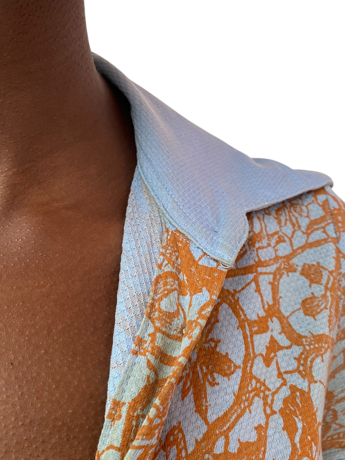 Vivienne Westwood Blue Asymmetrical Print Pleated Dress - XXS