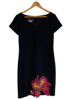 Moschino Black Floral Accent Dress