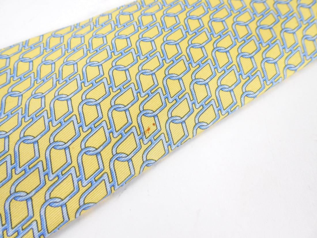 Hermes Vintage Silk Twill Pattern Tie