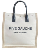 Saint Laurent Beige Canvas Rive Gauche North/South Tote