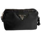 Prada Black Daino Leather Crossbody Camera Bag