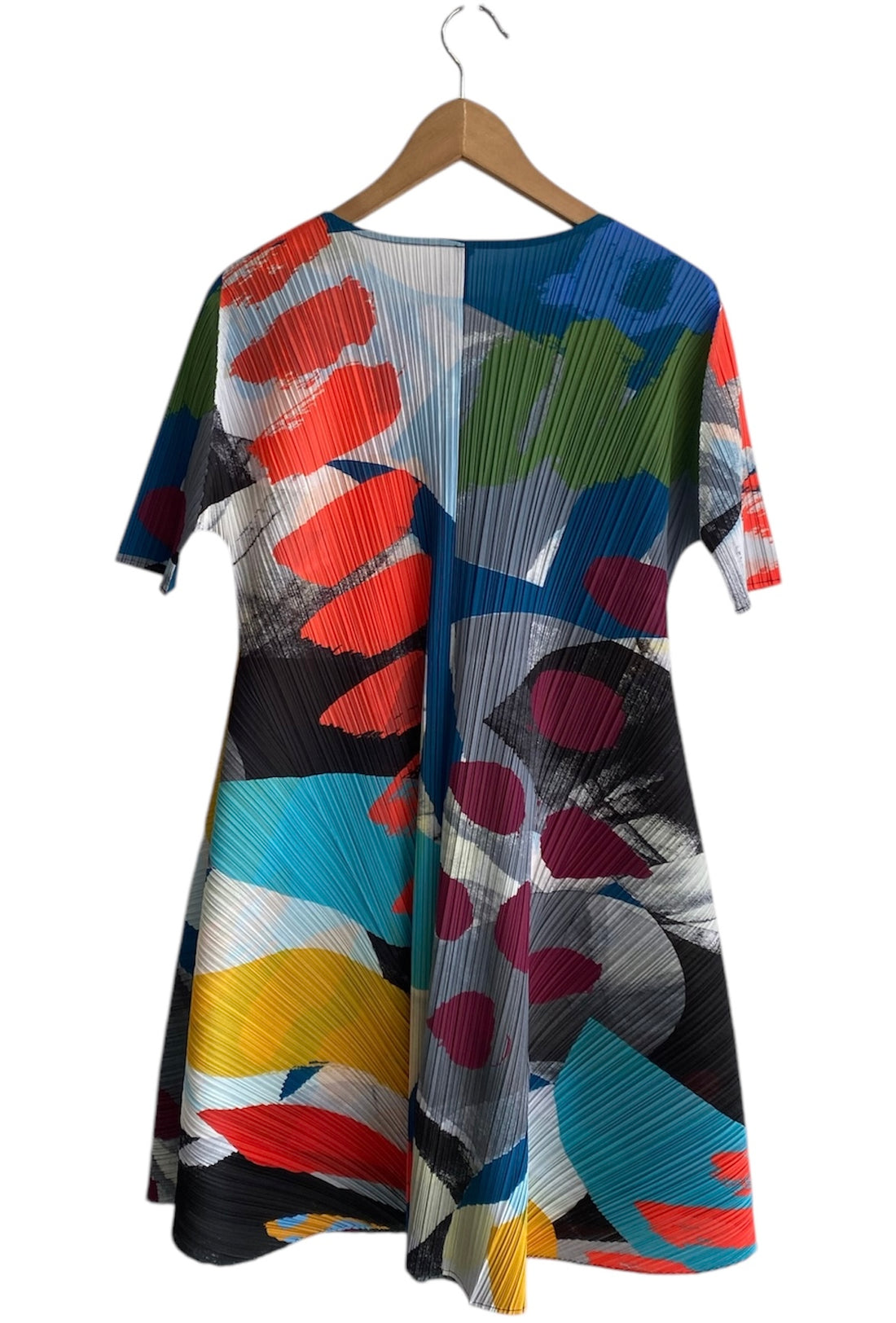 Issey Miyake Pleats Please Multicoloured Printed Dress