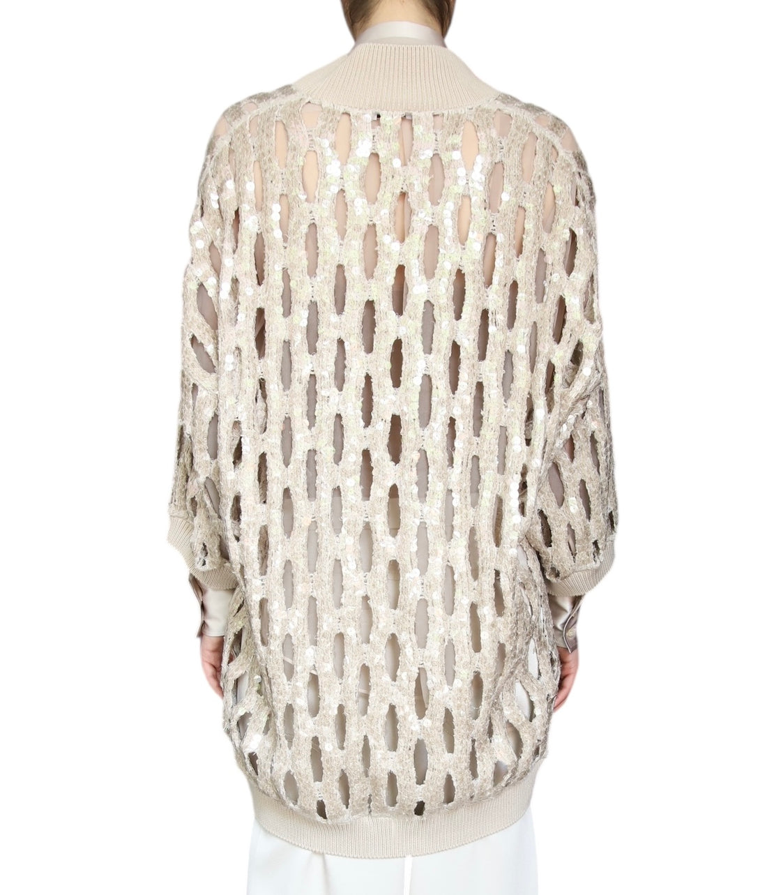 Brunello Cucinelli Knit Sequin Cutout Cardigan - IT 44 / US 8