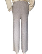 Lisa Yang Beige Cable Knit Cashmere Lounge Trousers - 1 / S-M
