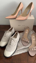 Valentino Rockstud Nude Strappy Slingback Sandals - 36.5